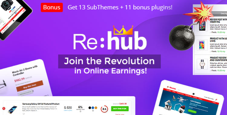 REHub Theme - Price Comparison, Multi Vendor Marketplace WordPress Theme