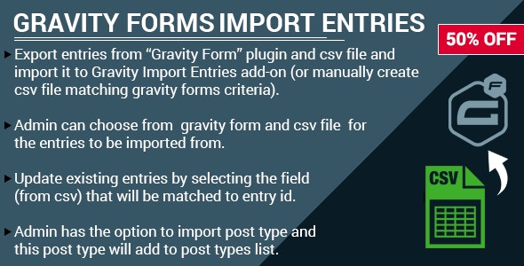 Gravity Forms Import Entries Addon