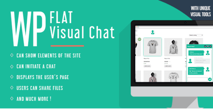 WP Flat Visual Chat - Live Chat & Remote View for Wordpress