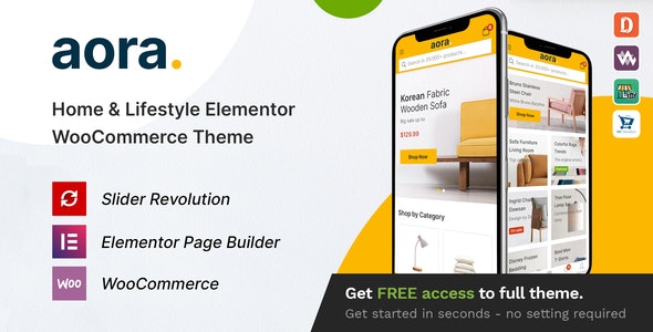 Aora Theme - Home & Lifestyle Elementor WooCommerce Theme