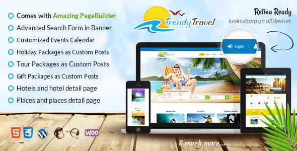 Trendy Travel - Tourism & Travel WordPress Theme