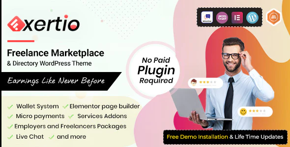 Exertio Theme - Freelance Marketplace WordPress Theme