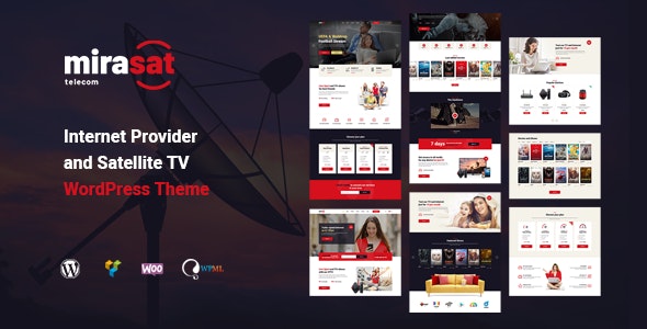 Mirasat Theme - Internet Provider and Satellite TV WordPress Theme