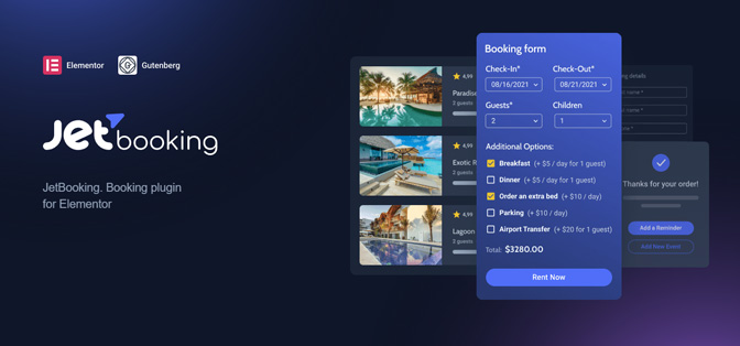 JetBooking - Booking functionality for Elementor