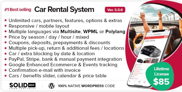 Car Rental System (Native WordPress Plugin) CRS