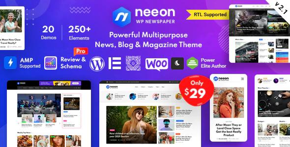 Neeon Theme - WordPress News Magazine Theme