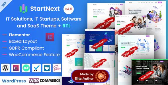 StartNext Theme - IT Startup & Technology Services WordPress Theme